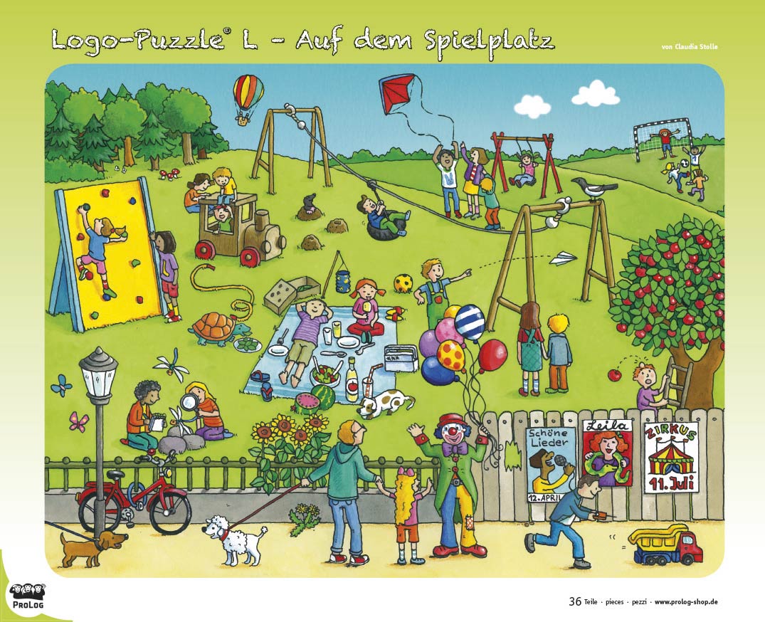 Logo-Puzzle L: Auf dem Spielplatz Logo-Puzzle L: Auf dem Spielplatz