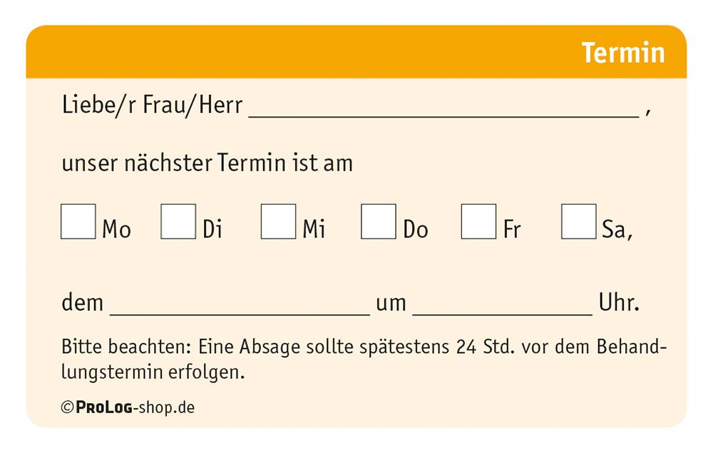 Kleine Helfer-Karten: Termin