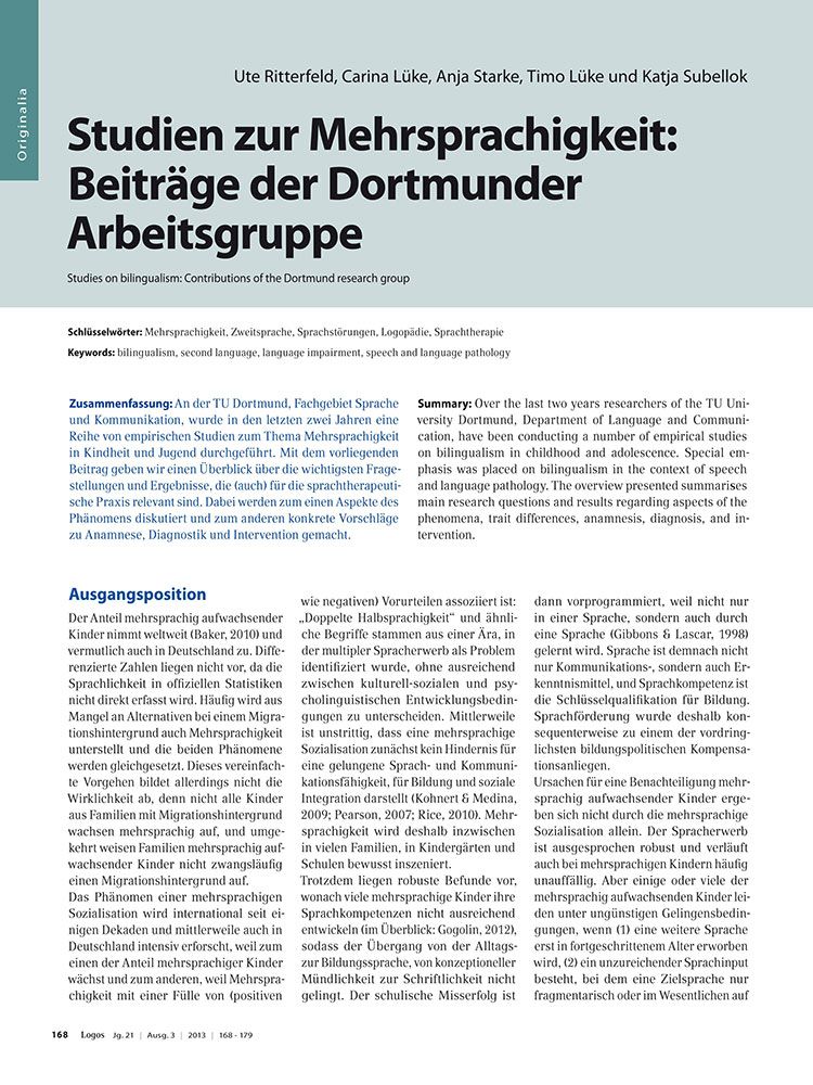 Studien zur Mehrsprachigkeit: Beiträge der Dortmunder Arbeitsgruppe