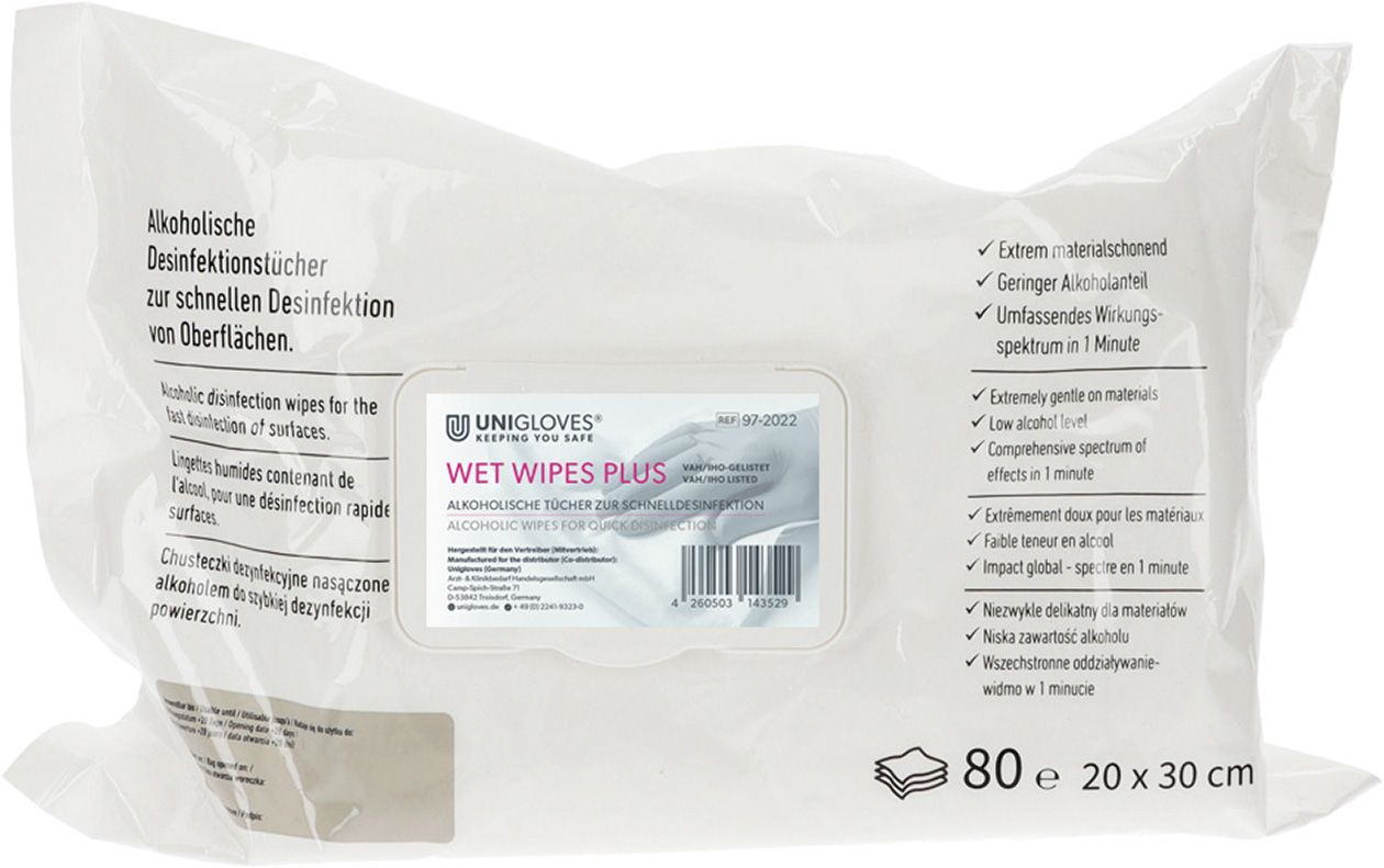 Desinfektionstücher Wet Wipes Plus