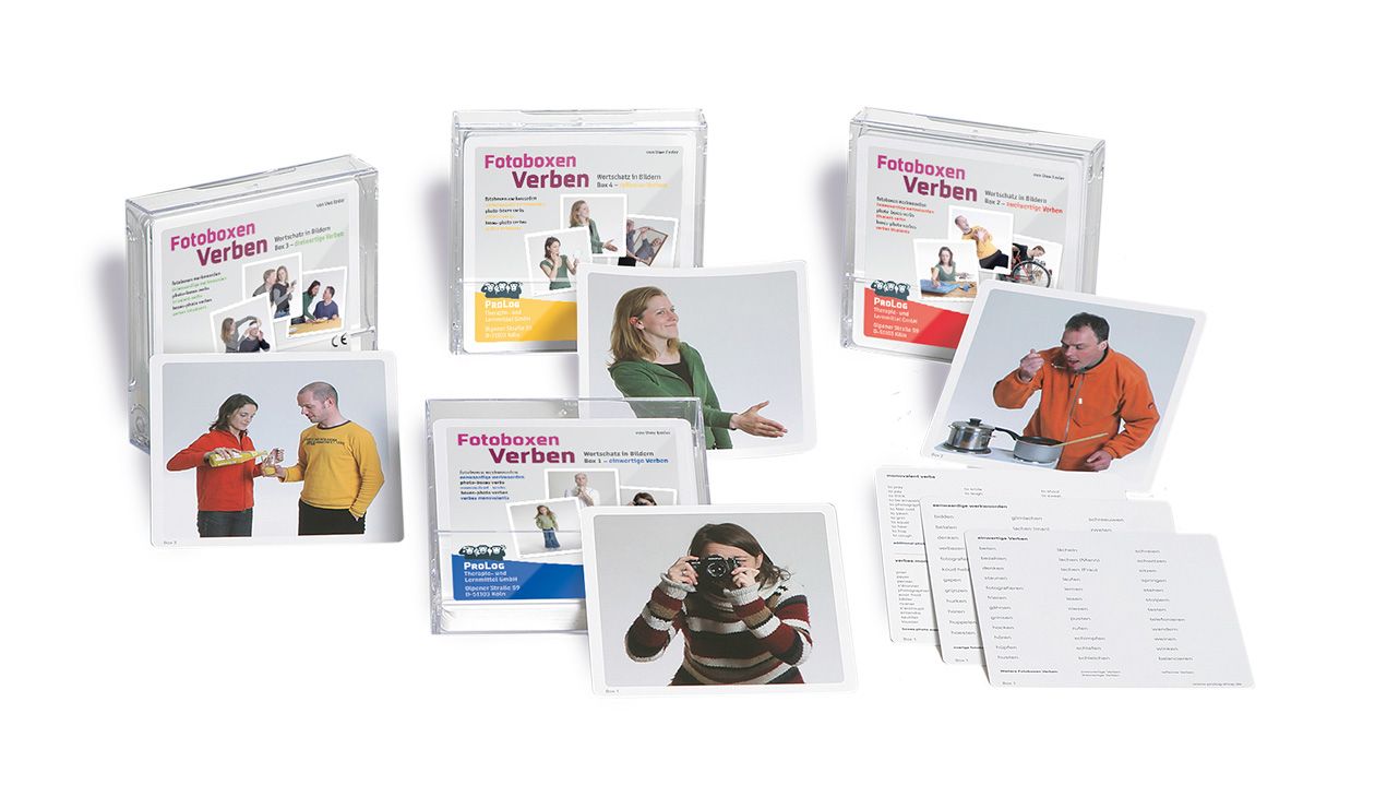 Fotobox Verben - alle 4 Boxen im Paket