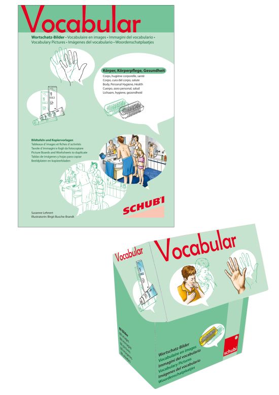 Vocabular Wortschatz-Bildbox & Kopiervorlage im Set: Körper, Körperpflege, Gesundheit