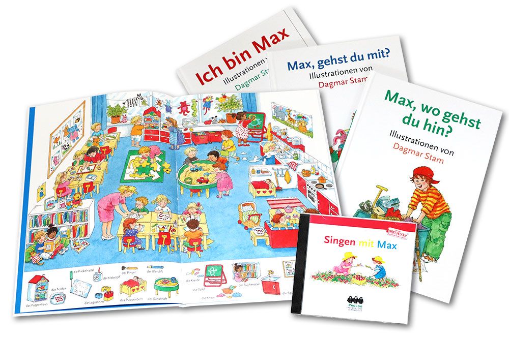 MAX-Wimmelbücher (alle 3) inkl. gratis-CD "Singen mit Max"  - im Paket