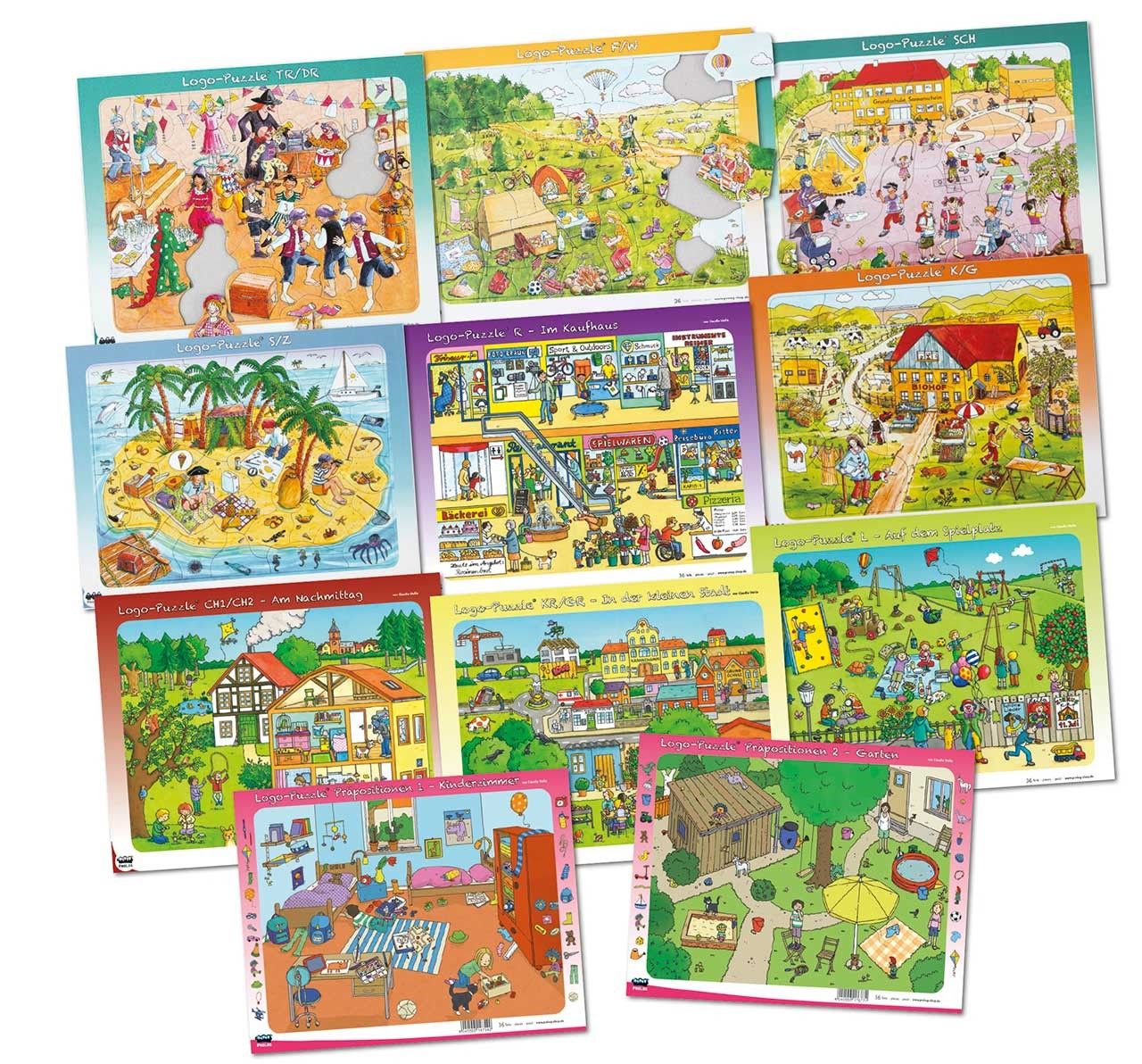 Logo-Puzzle - Gesamtpaket aller 11 Puzzle