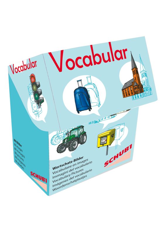 Vocabular Wortschatz-Bildbox: Fahrzeuge, Verkehr, Gebäude