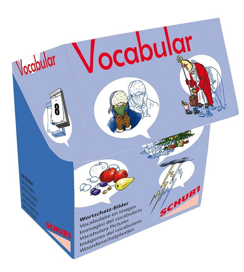 Vocabular Wortschatz-Bildbox: Kalender, Zeit, Wetter