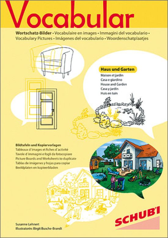 Vocabular Wortschatz-Bilder Kopiervorlage: Wohnen 1: Haus & Garten