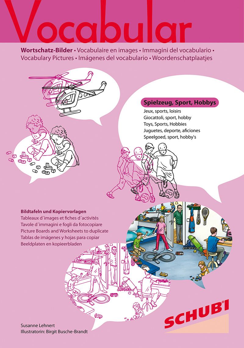 Vocabular Wortschatz-Bilder Kopiervorlage: Spielzeug, Sport, Freizeit, Hobbies
