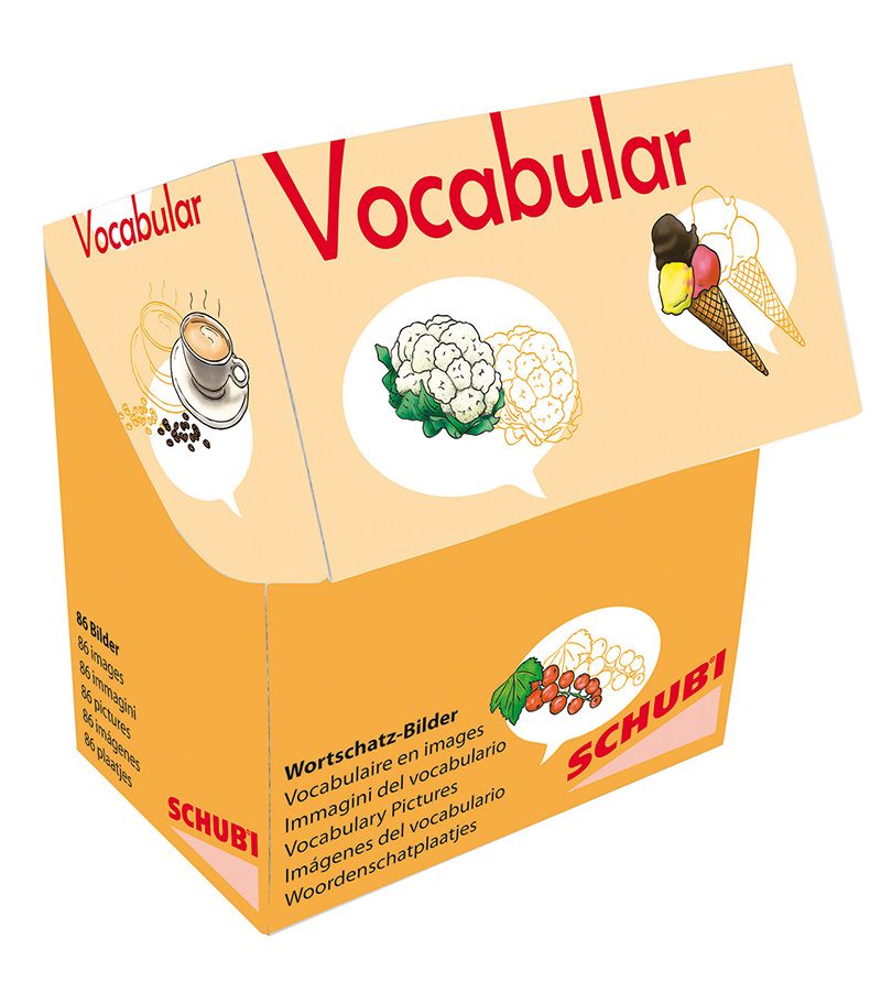 Vocabular Wortschatz-Bildbox: Obst, Gemüse, Lebensmittel