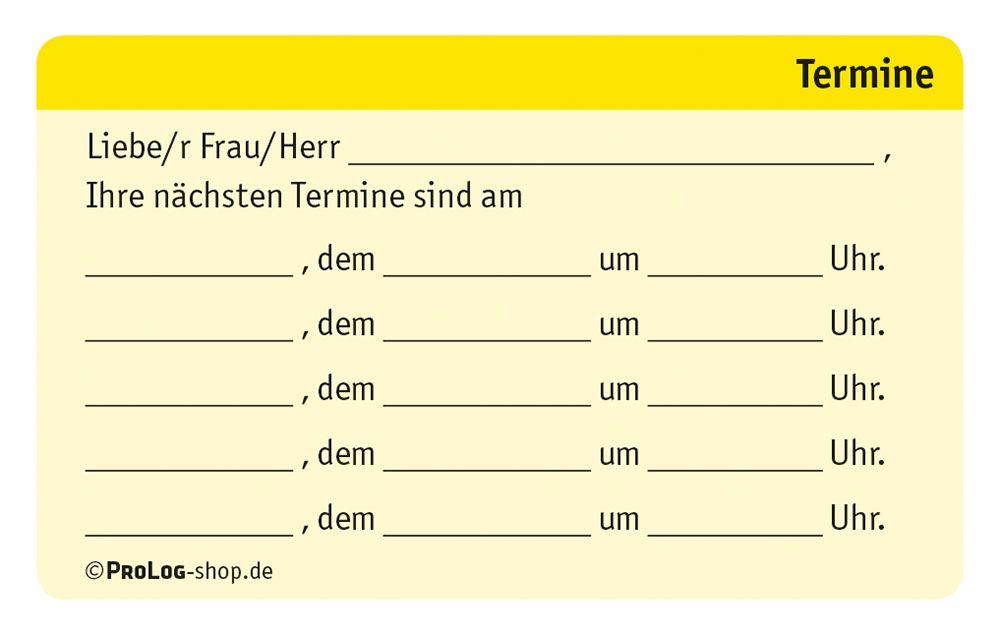 Kleine Helfer-Karten: Termine